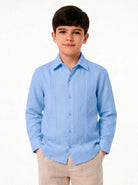 Manchester Junior Guayabera 100% Lino - Manga Larga - Manchester