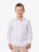 Manchester Junior Guayabera 100% Lino - Manga Larga - Manchester