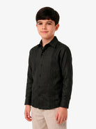 Manchester Junior Guayabera 100% Lino - Manga Larga - Manchester