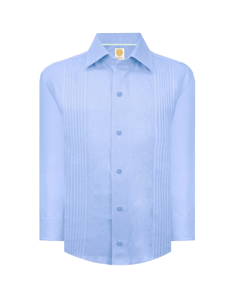 Manchester Junior Guayabera 100% Lino - Manga Larga - Manchester