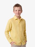 Manchester Junior Guayabera 100% Lino - Manga Larga - Manchester