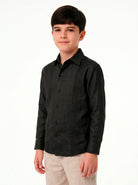 Manchester Junior Guayabera 100% Lino - Manga Larga - Manchester