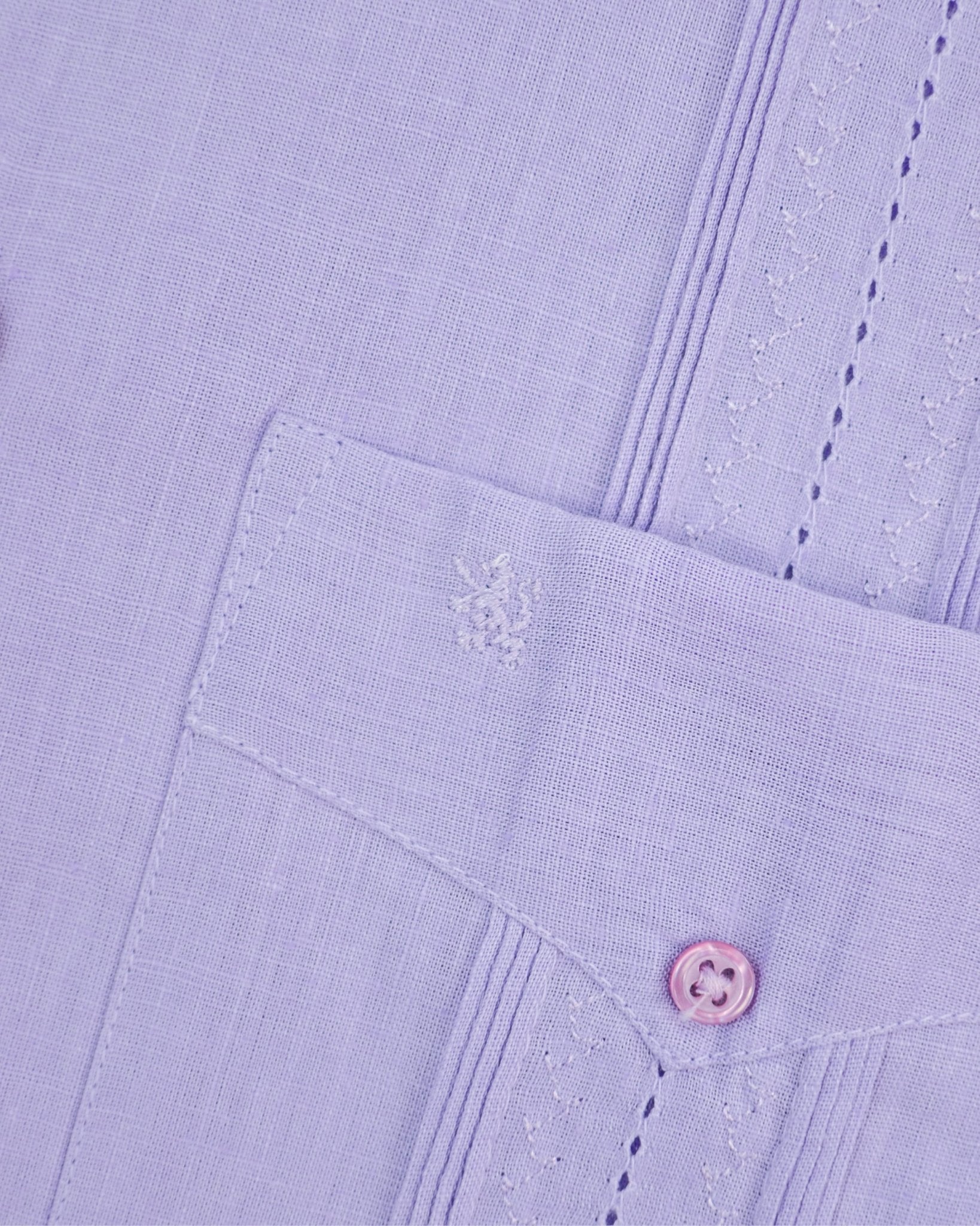 Manchester Junior Guayabera Manga Corta - Mezcla Lino - Manchester
