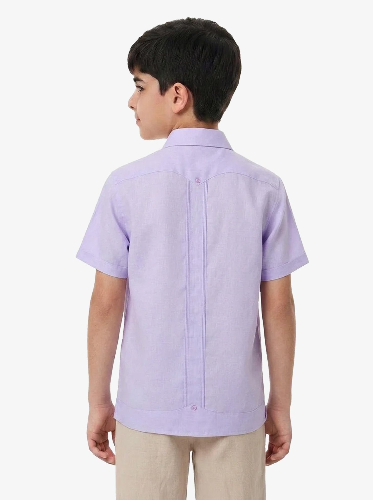 Manchester Junior Guayabera Manga Corta - Mezcla Lino - Manchester