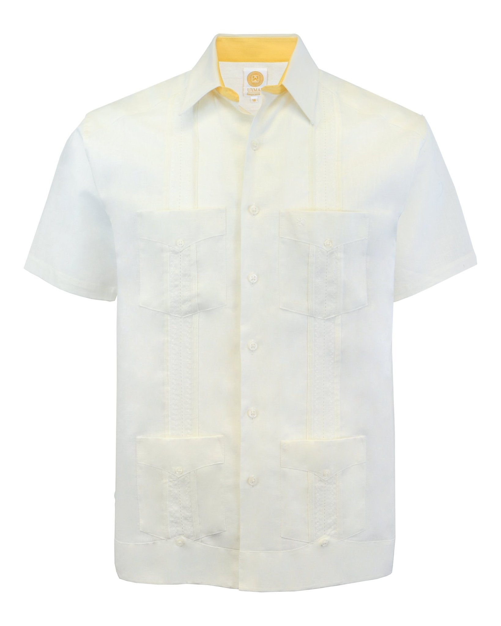 Manchester Junior Guayabera Manga Corta - Mezcla Lino - Manchester