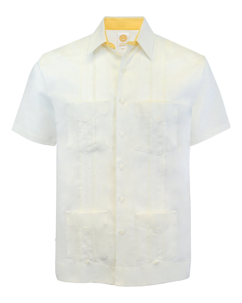 Manchester Junior Guayabera Manga Corta - Mezcla Lino - Manchester