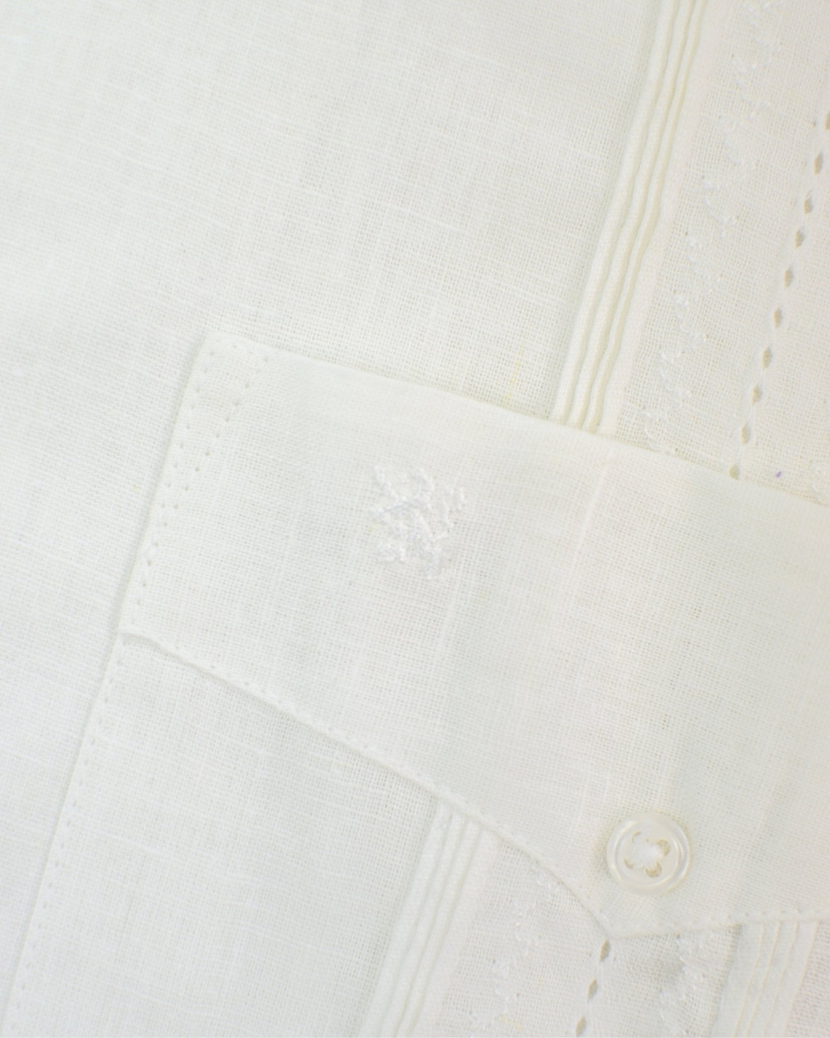 Manchester Junior Guayabera Manga Corta - Mezcla Lino - Manchester
