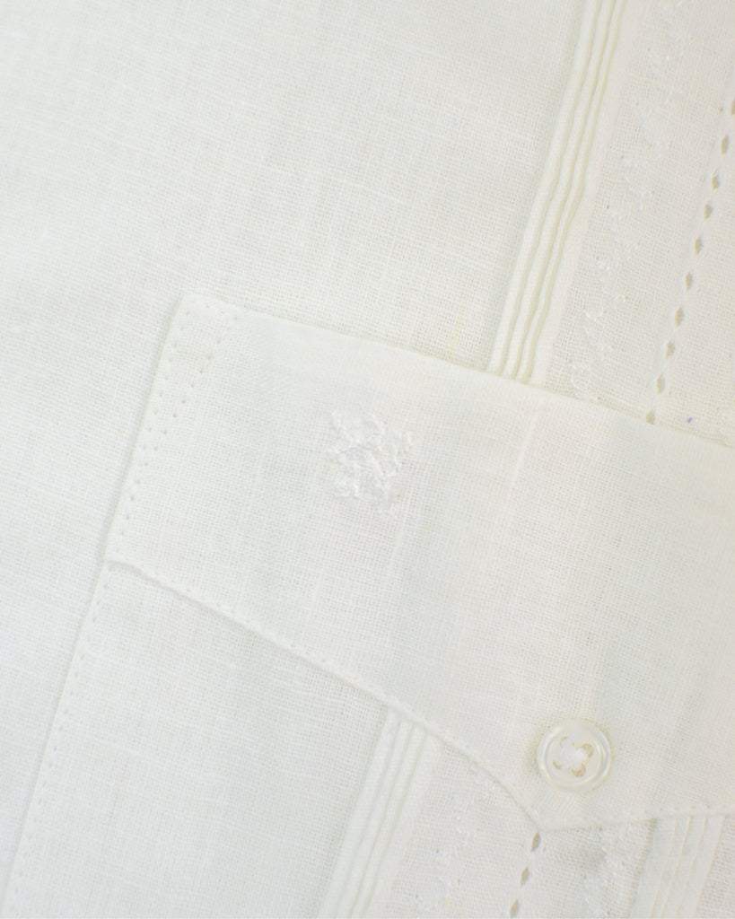 Manchester Junior Guayabera Manga Corta - Mezcla Lino - Manchester