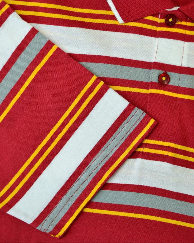 Manchester Junior Polo 100% Algodón Patrón de Rayas - Manga Corta - Manchester