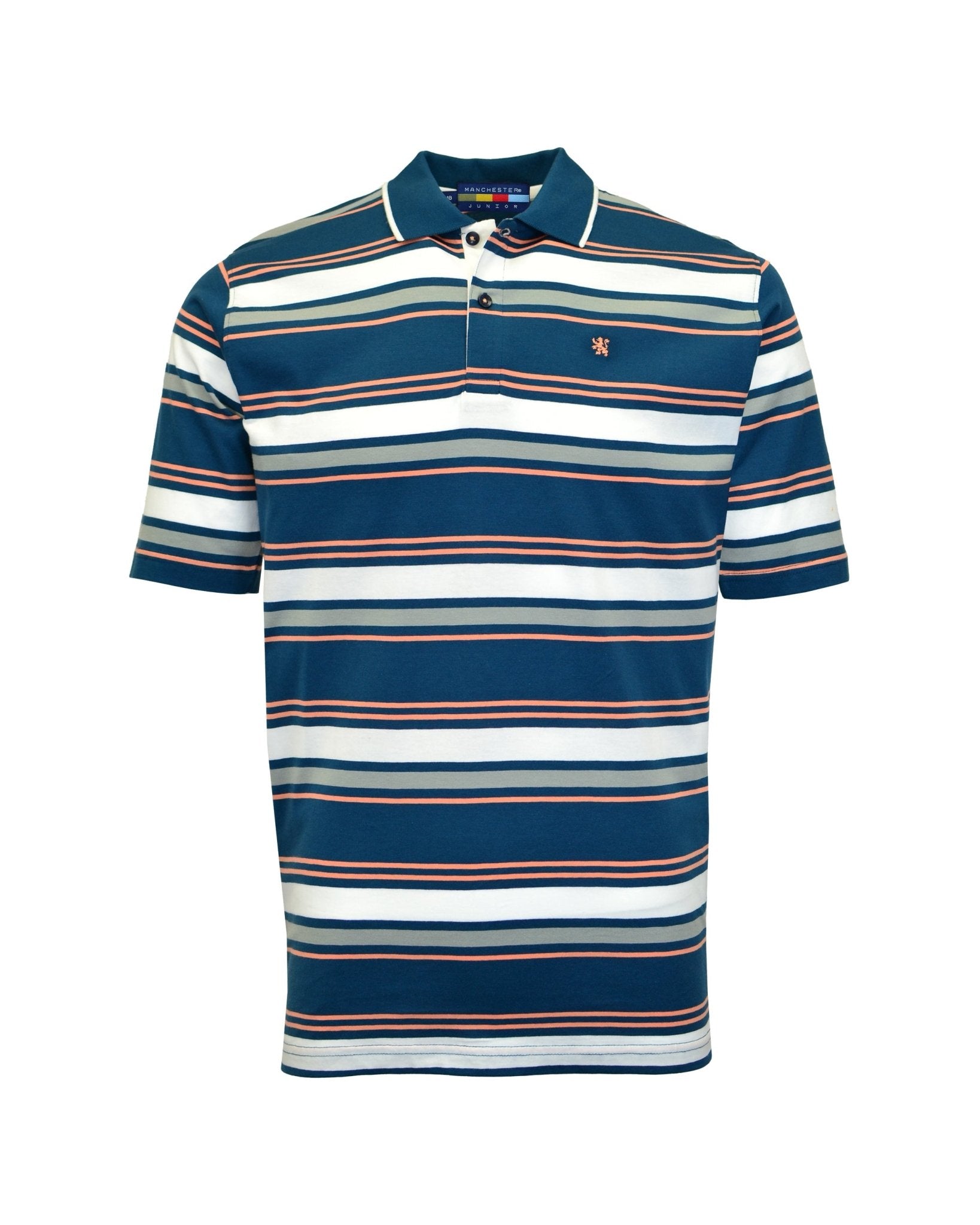 Manchester Junior Polo 100% Algodón Patrón de Rayas - Manga Corta - Manchester