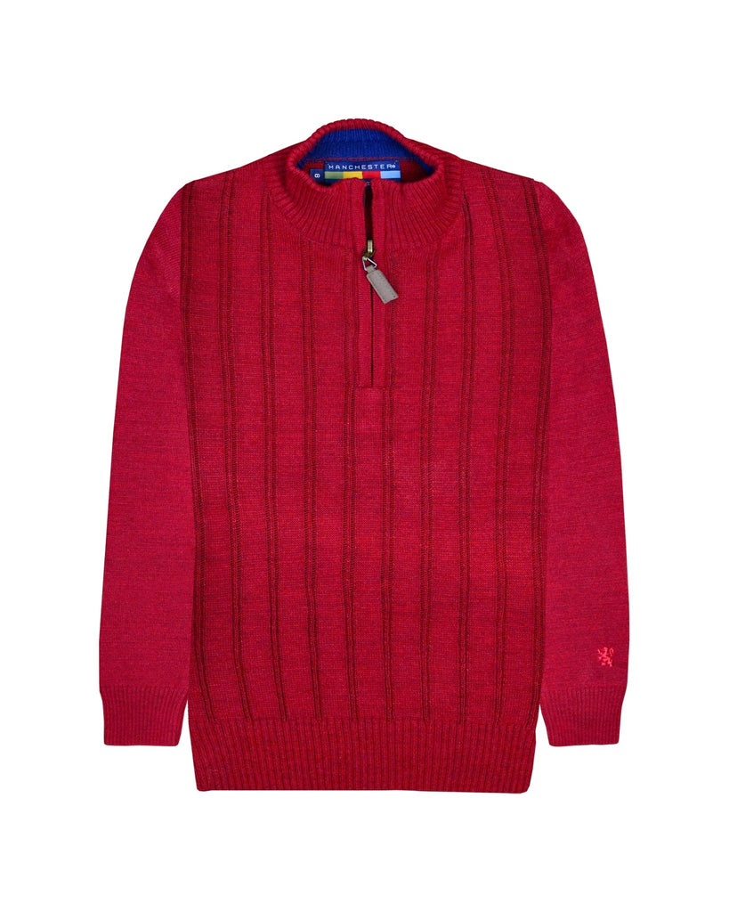 Manchester Junior Suéter para Niños en Acrilico - Cuello Mock - Manchester