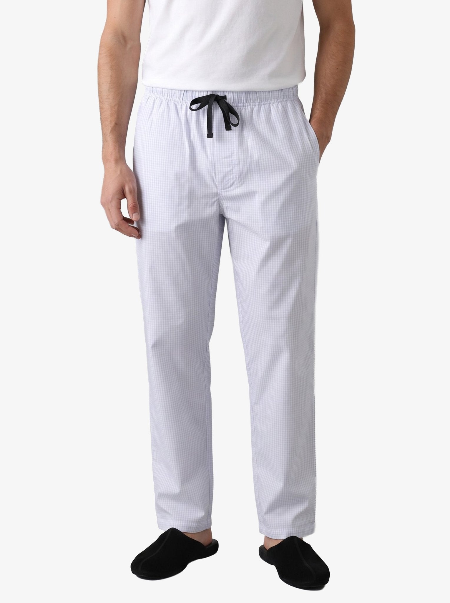 Manchester Pantalón de Pijama Líneas de Cuadrícula color lavanda para hombre