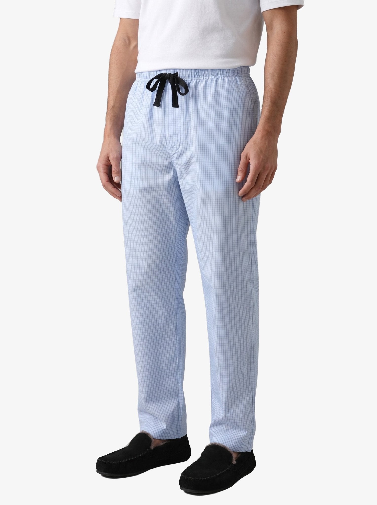 Manchester Pantalón de Pijama Líneas de Cuadrícula color marino para hombre