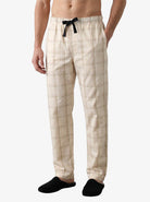 Manchester Pantalón de Pijama Patrón Cuadrado Algodón y Poliéster color melon para hombre
