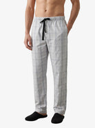 Manchester Pantalón de Pijama Patrón Cuadrado Algodón y Poliéster color gris para hombre