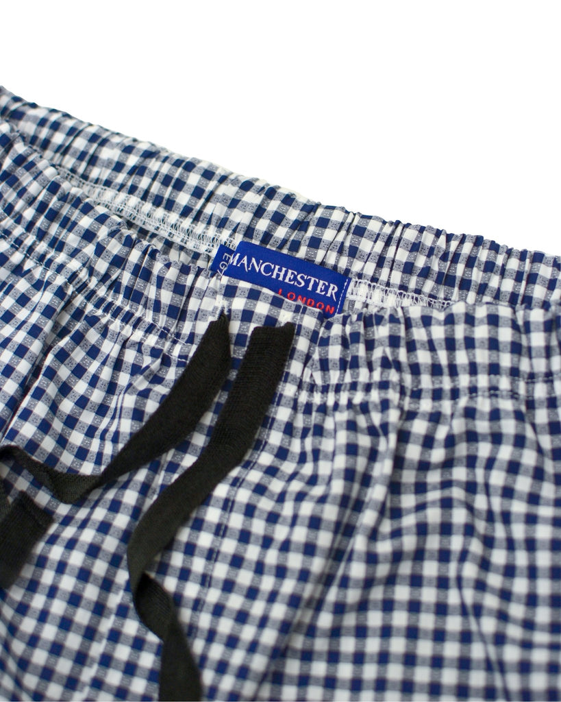 Manchester Pijama Corta de Cuadros en 100% Algodón - Manchester