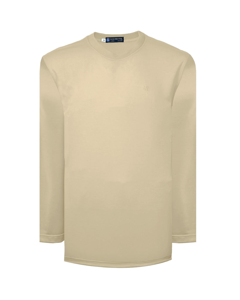 Manchester Playera Cuello Redondo Lisa Poliéster y Algodón Manga Larga - Manchester
