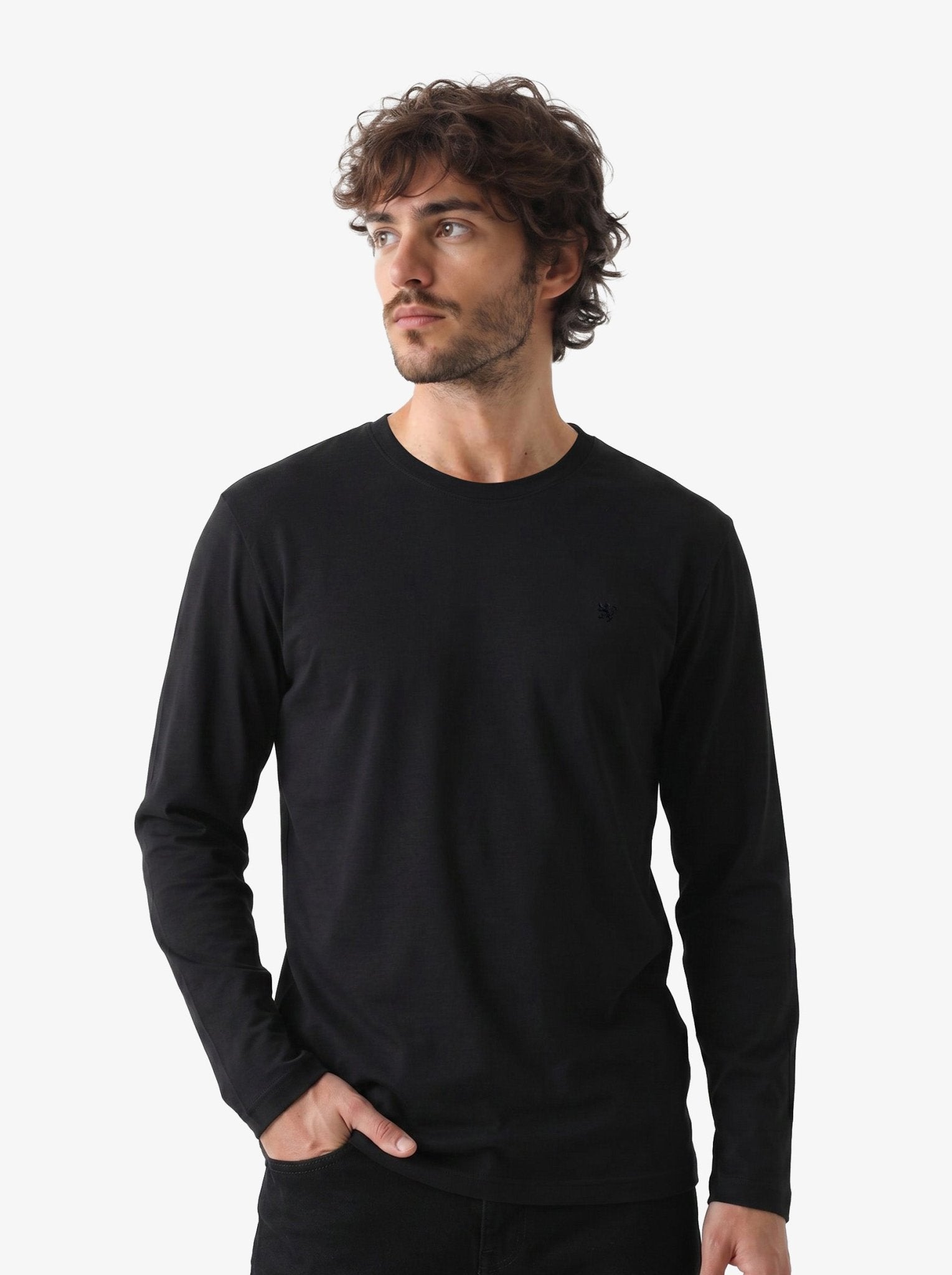 Manchester Playera Cuello Redondo Lisa Poliéster y Algodón Manga Larga - Manchester