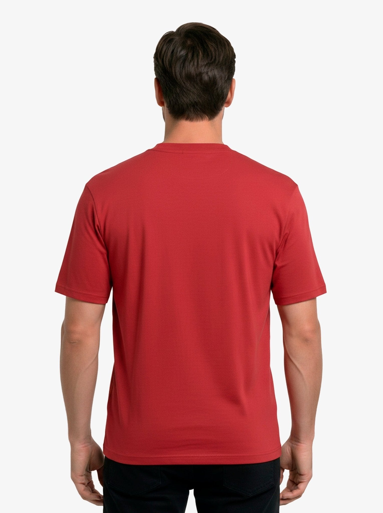 Manchester Playera Lisa color rojo para hombre