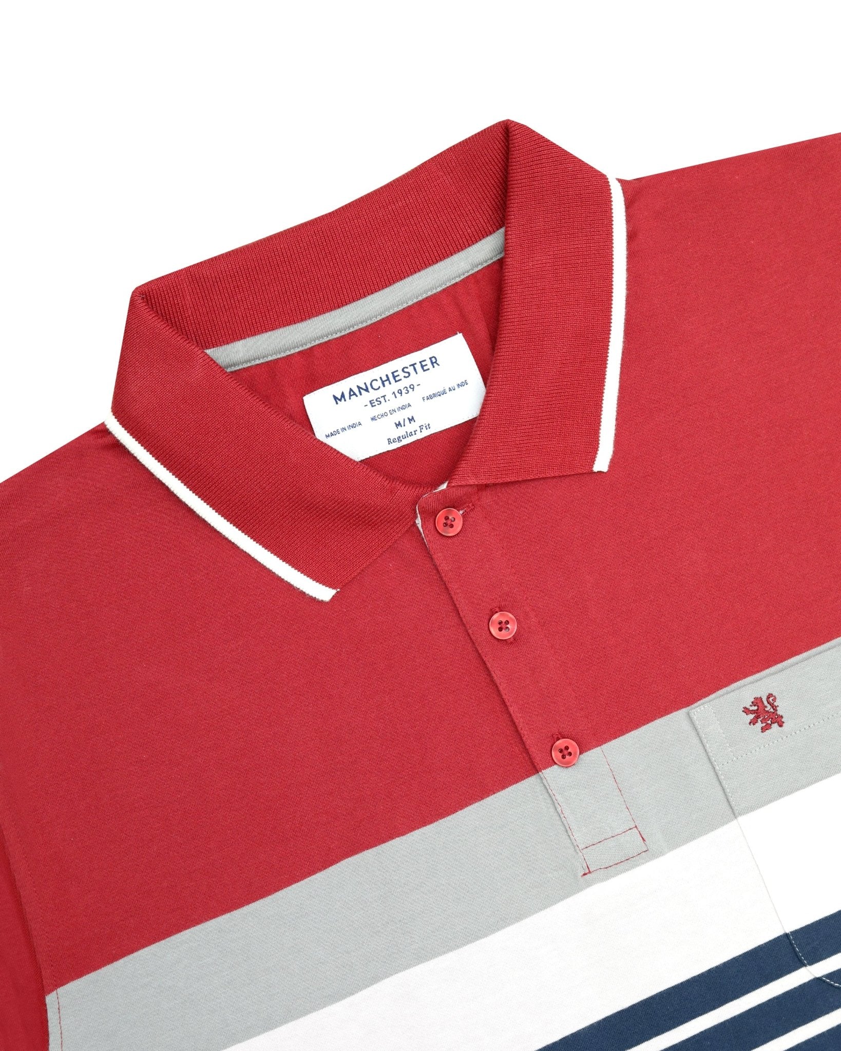 Manchester Playera Polo 100% Algodón Supima Franja Dinámica - Manchester