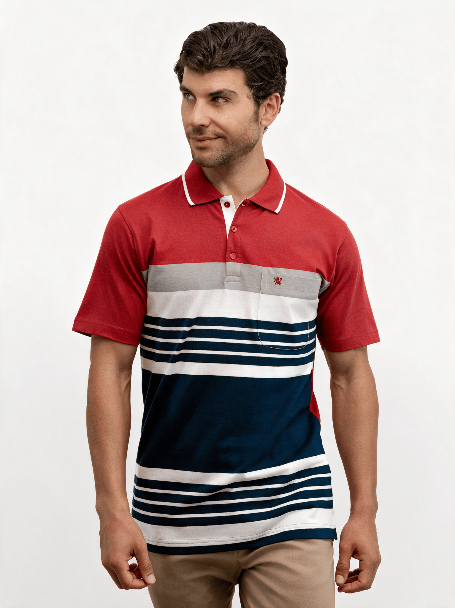 Manchester Playera Polo 100% Algodón Supima Franja Dinámica - Manchester