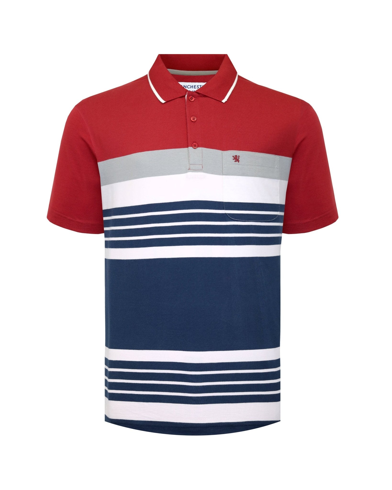 Manchester Playera Polo 100% Algodón Supima Franja Dinámica - Manchester