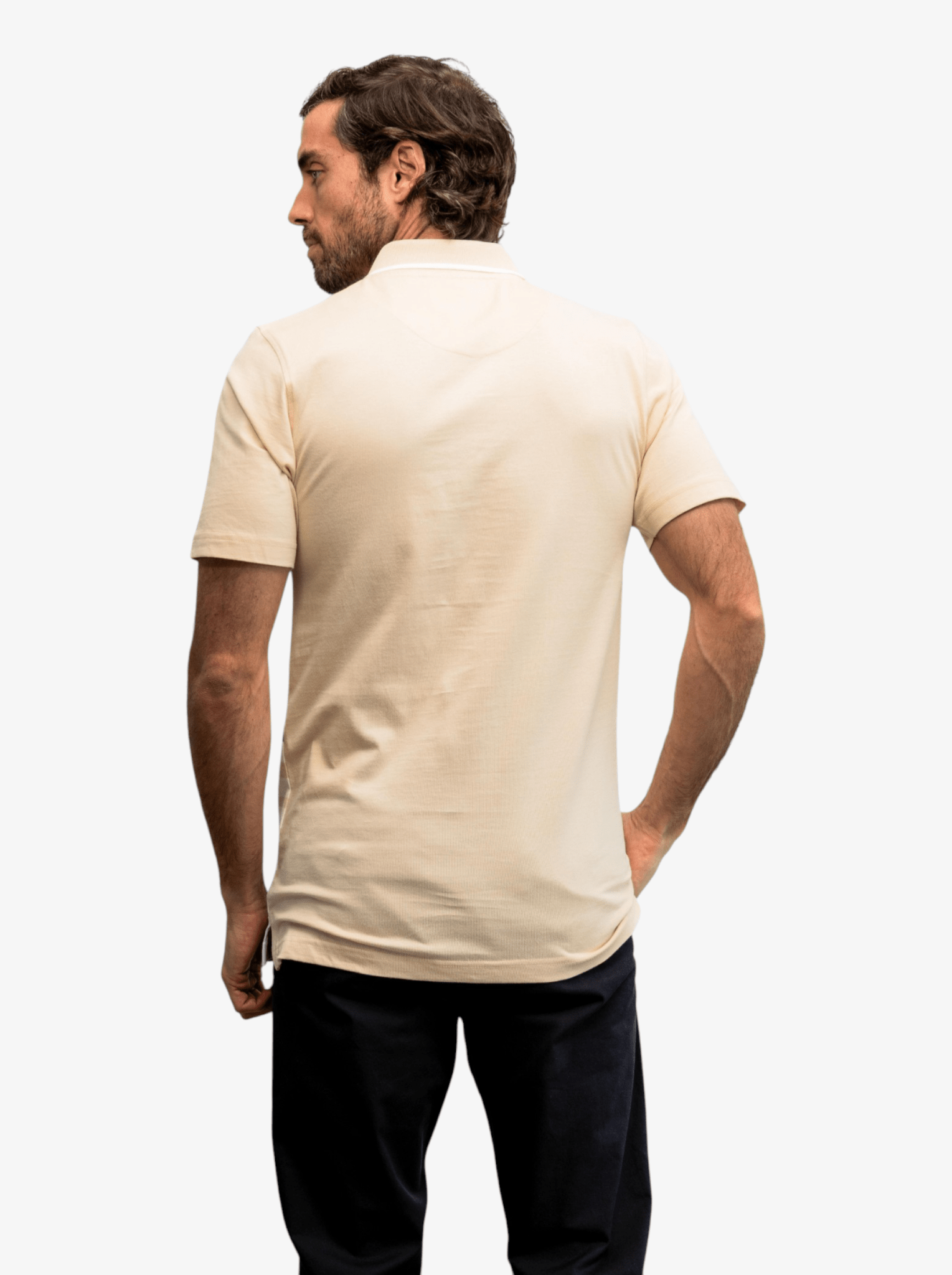 Manchester Playera Polo Casual a Rayas con Bolsillo Frontal - Manchester