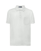 Manchester Playera Polo Lisa Big and Tall Poliéster y Algodón Manga Corta color blanco para hombre
