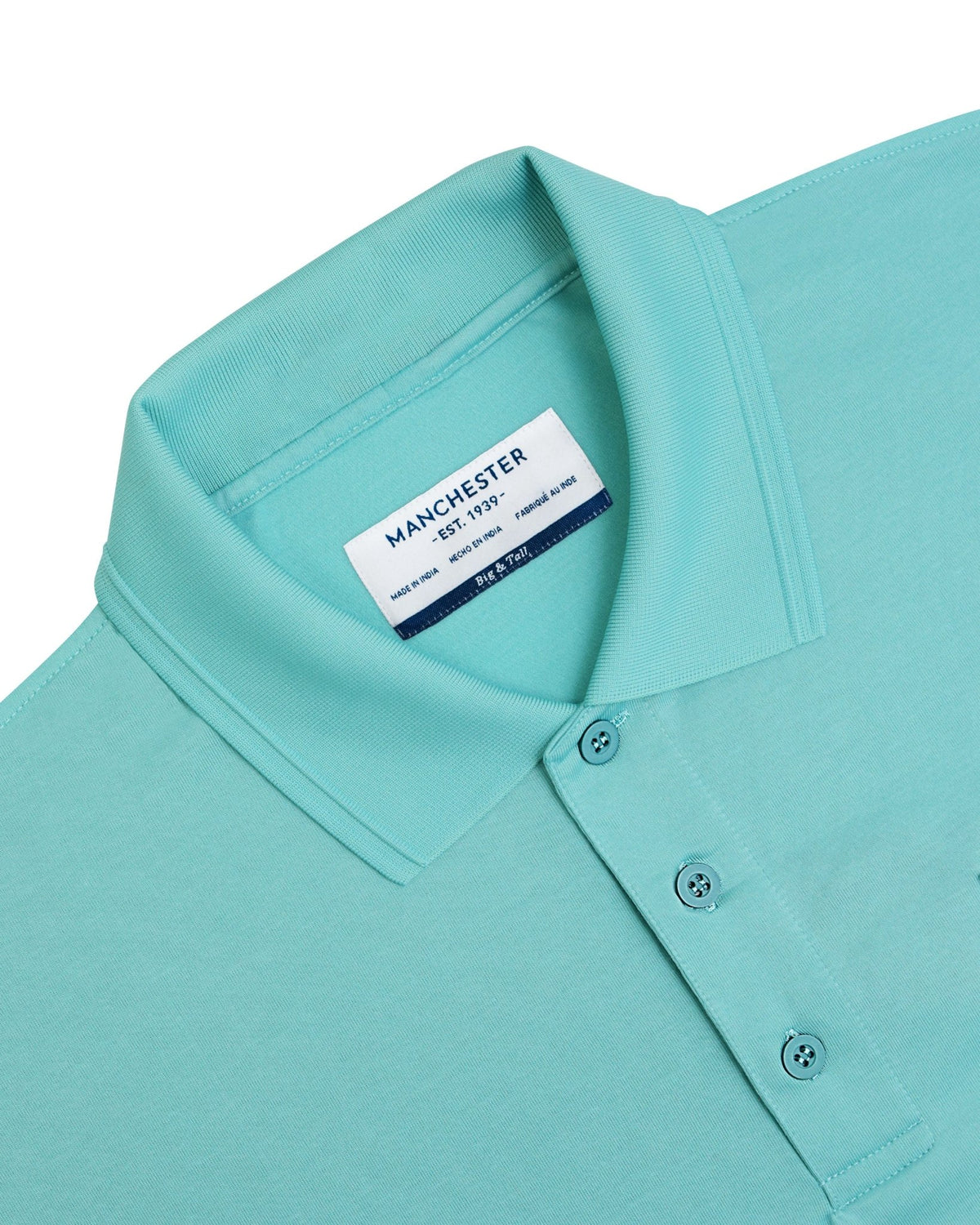 Manchester Playera Polo Lisa Big and Tall Poliéster y Algodón Manga Corta - Manchester
