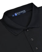 Manchester Playera Polo Lisa Big and Tall Poliéster y Algodón Manga Corta color negro para hombre