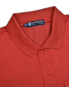Manchester Playera Polo Lisa Big and Tall Poliéster y Algodón Manga Corta color rojo para hombre