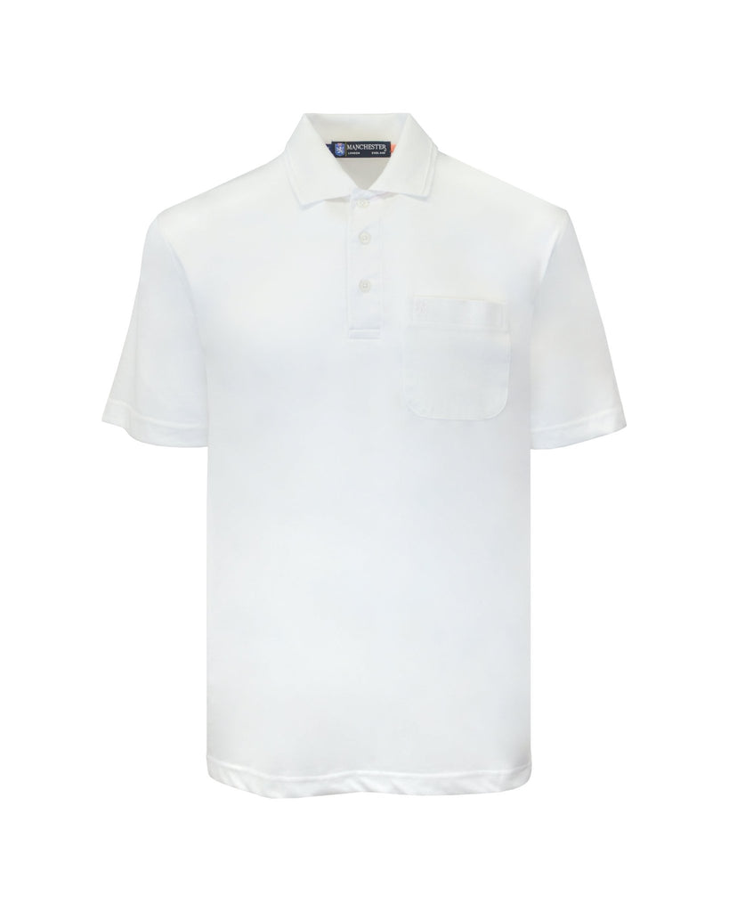 Manchester Playera Polo Lisa para Hombre Poliéster y Algodón
