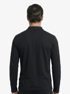 Manchester Playera Polo Lisa Poliéster y Algodón Manga Larga color negro para hombre