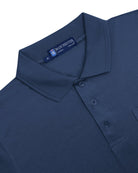 Manchester Playera Polo Lisa Poliéster y Algodón Manga Larga color marino para hombre