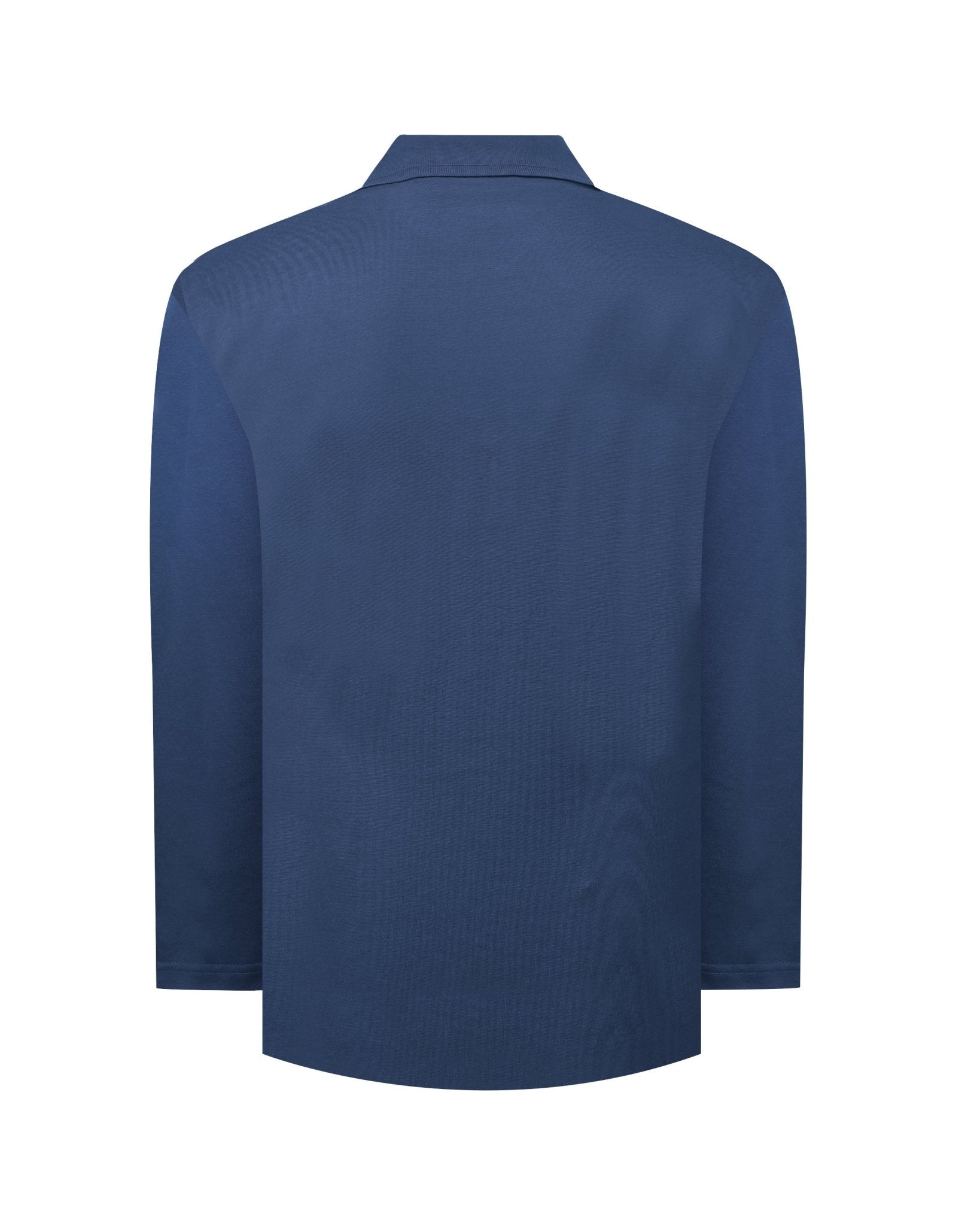 Manchester Playera Polo Lisa Poliéster y Algodón Manga Larga color marino para hombre