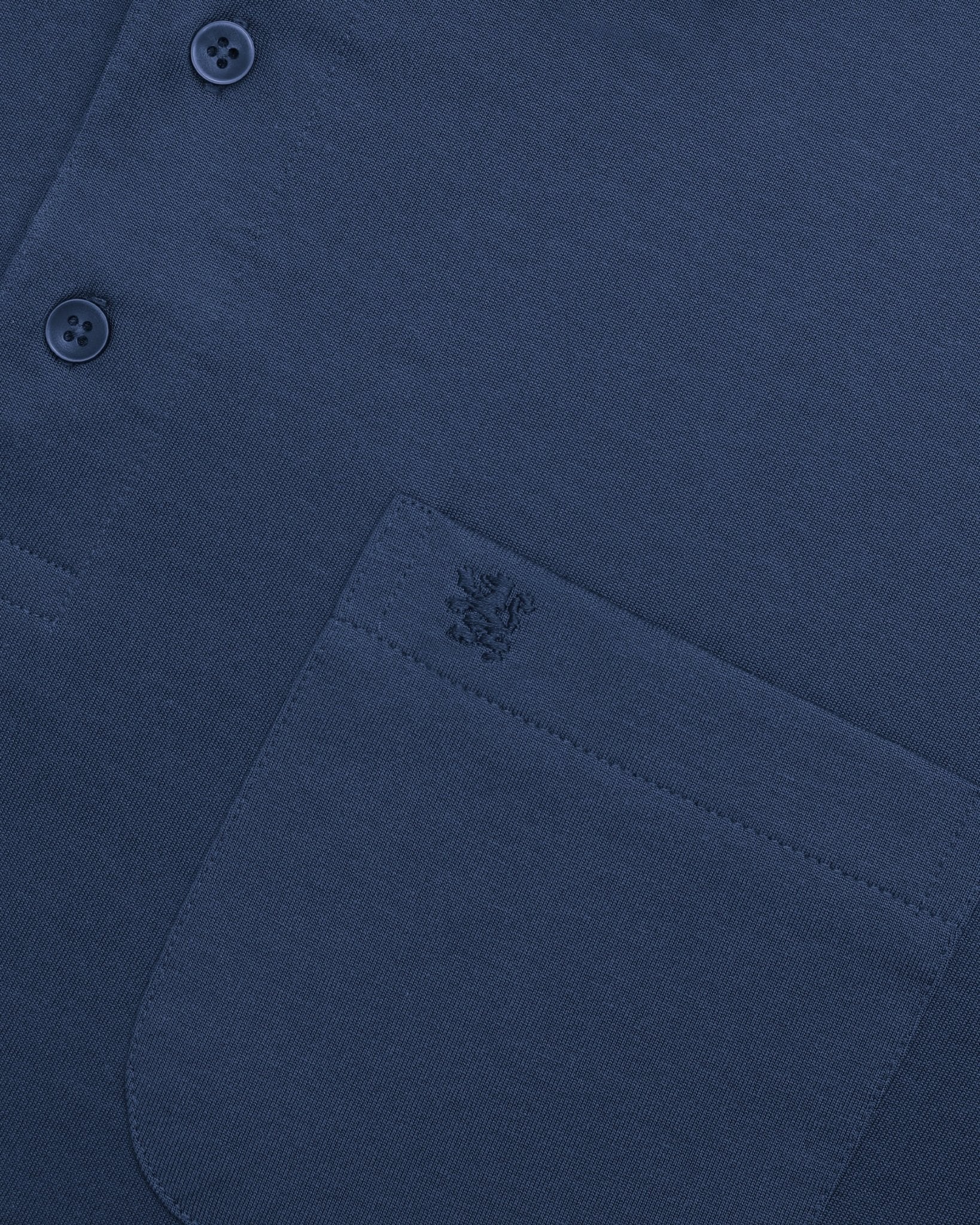 Manchester Playera Polo Lisa Poliéster y Algodón Manga Larga color marino para hombre