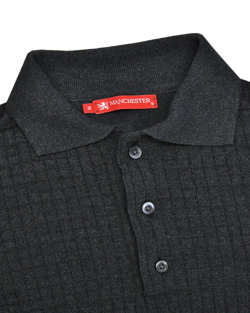 Manchester Playera Polo Tejida Slim Fit Manga Larga - Manchester