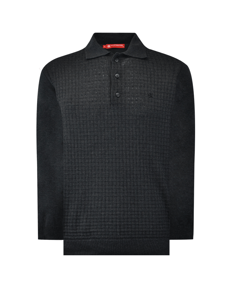Manchester Playera Polo Tejida Slim Fit Manga Larga - Manchester