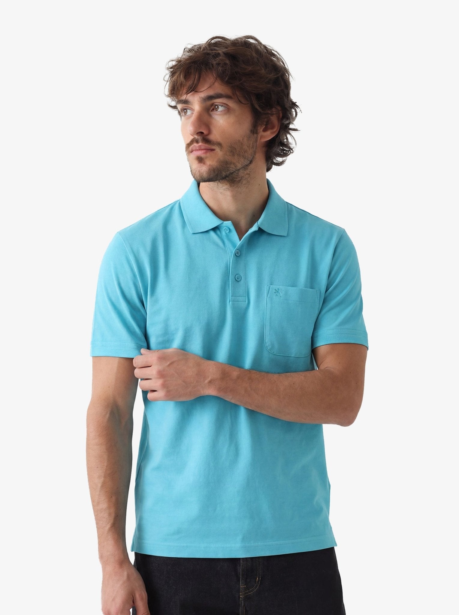 Manchester Playera Tipo Polo Lisa Poliéster y Algodón - Manchester