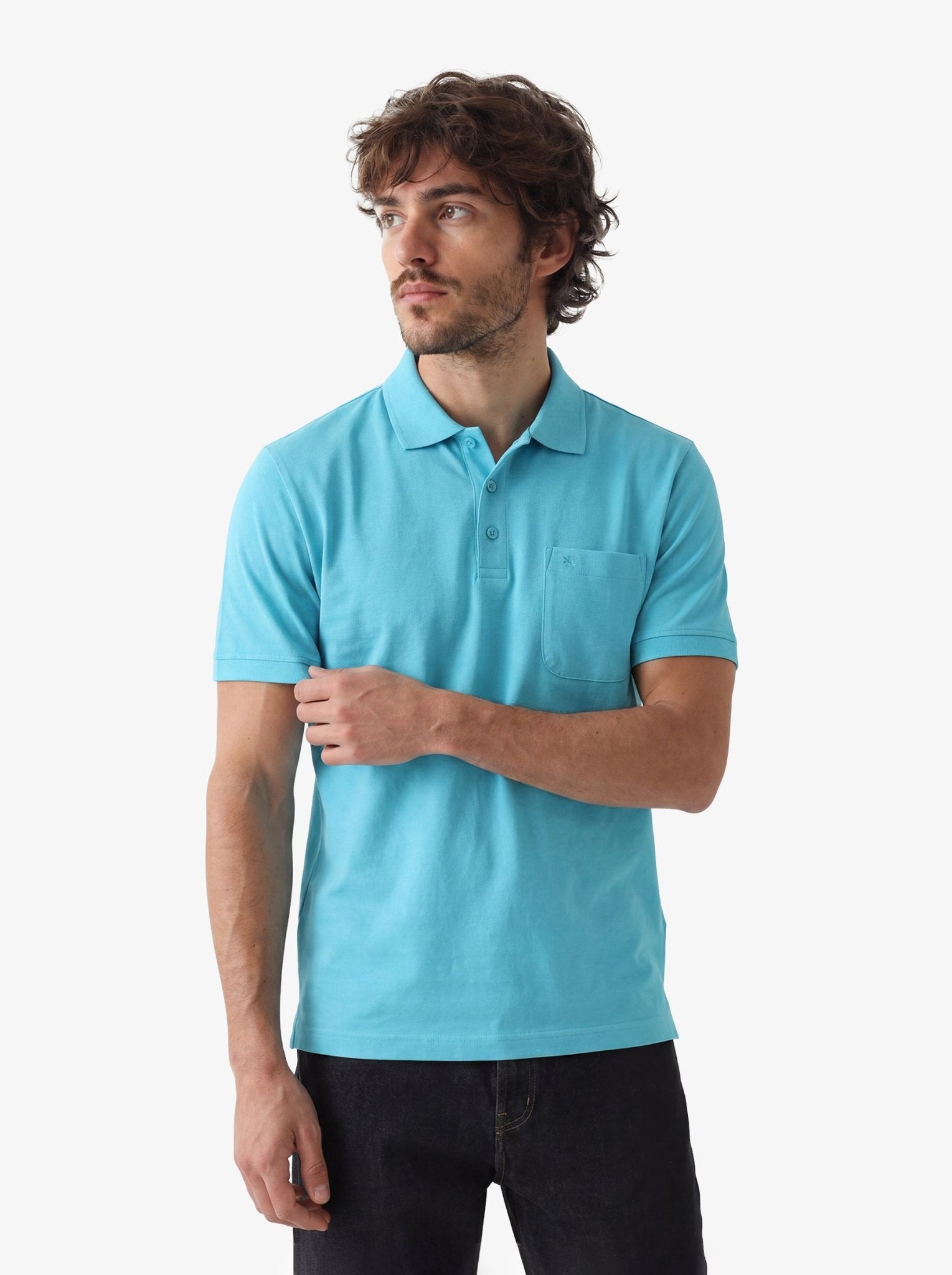 Manchester Playera Tipo Polo Lisa Poliéster y Algodón - Manchester