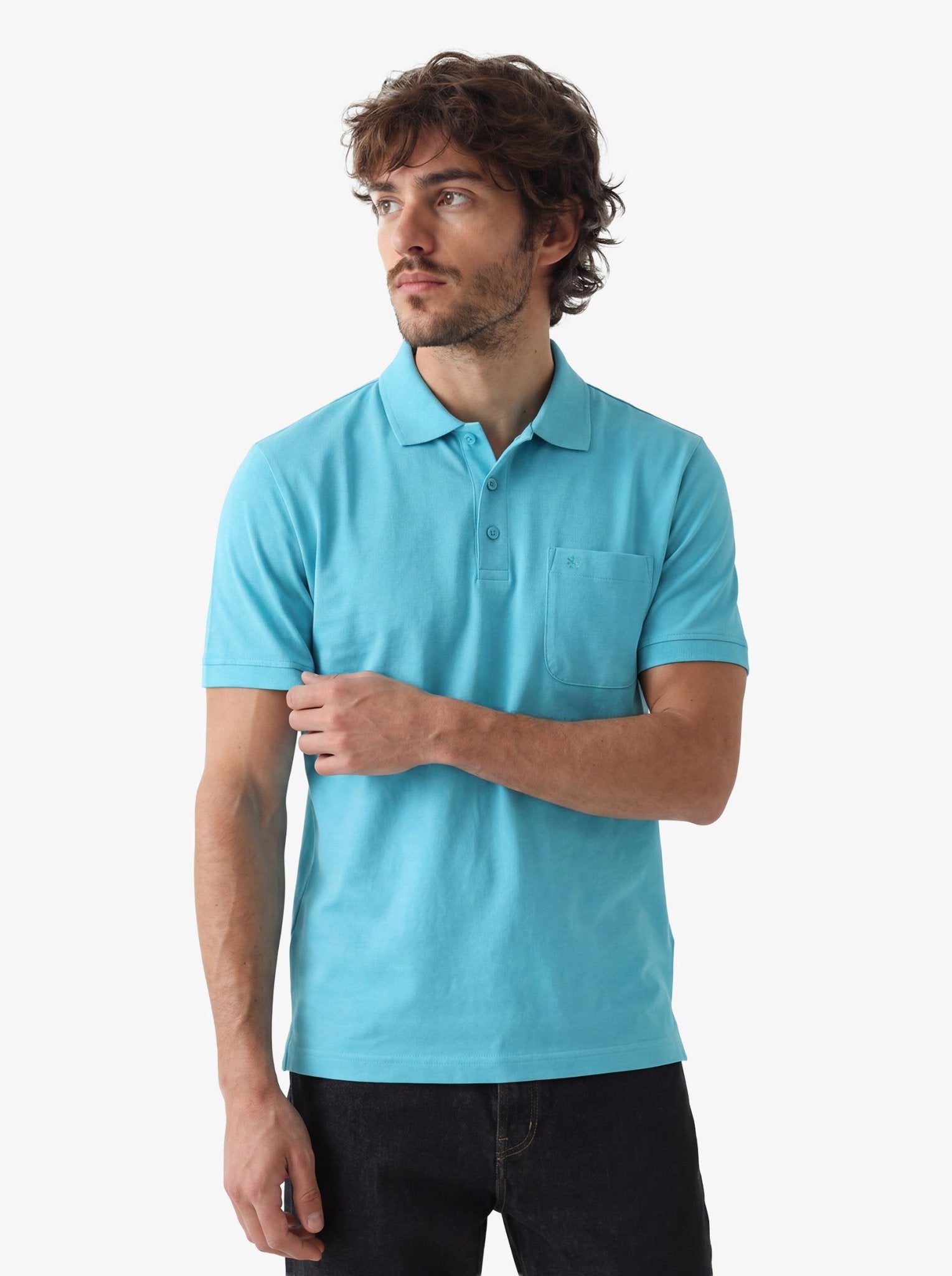 Manchester Playera Tipo Polo Lisa Poliéster y Algodón - Manchester