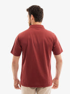 Manchester Playera Tipo Polo Lisa Poliéster y Algodón color guindo para hombre