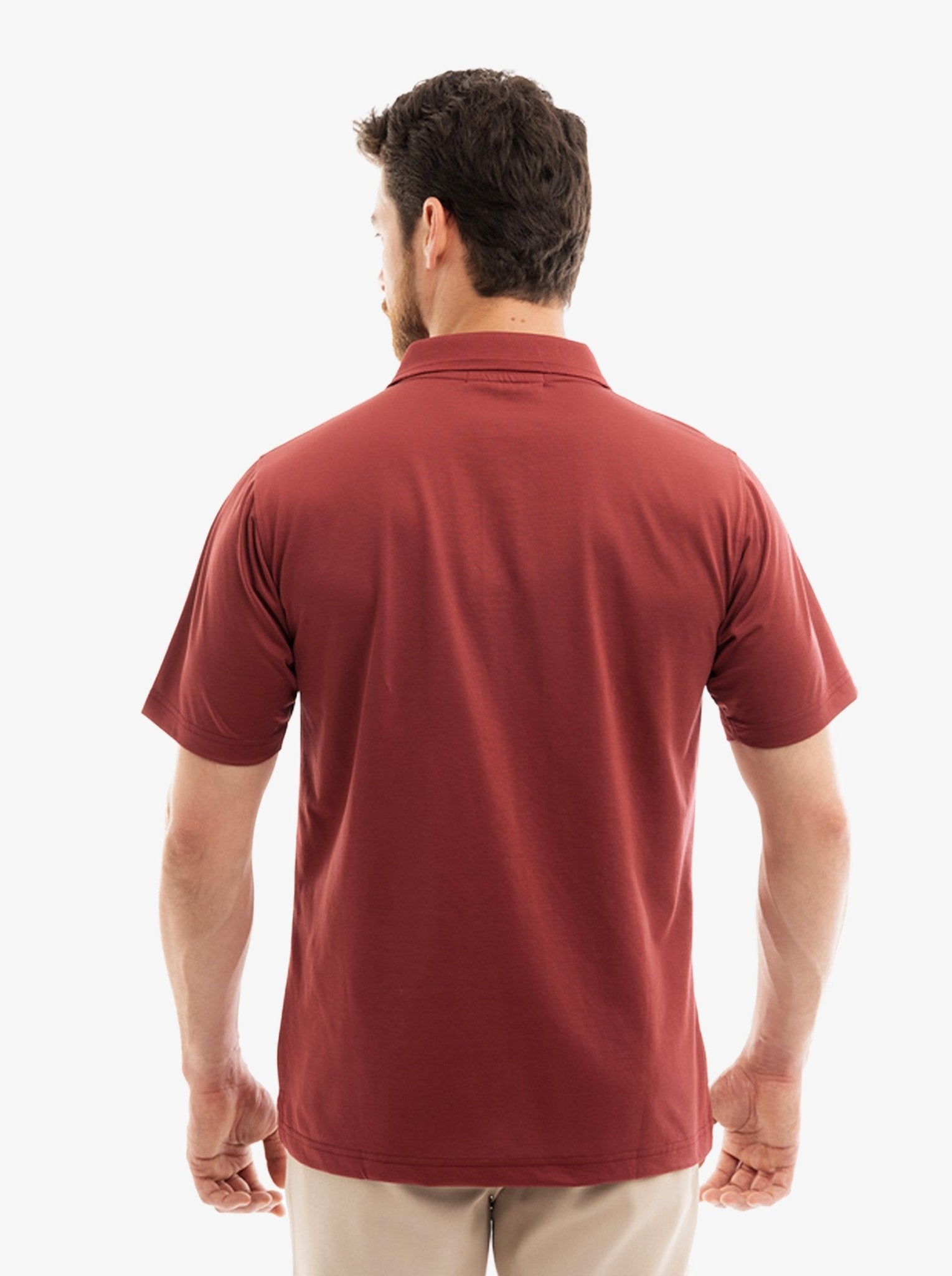 Manchester Playera Tipo Polo Lisa Poliéster y Algodón color guindo para hombre