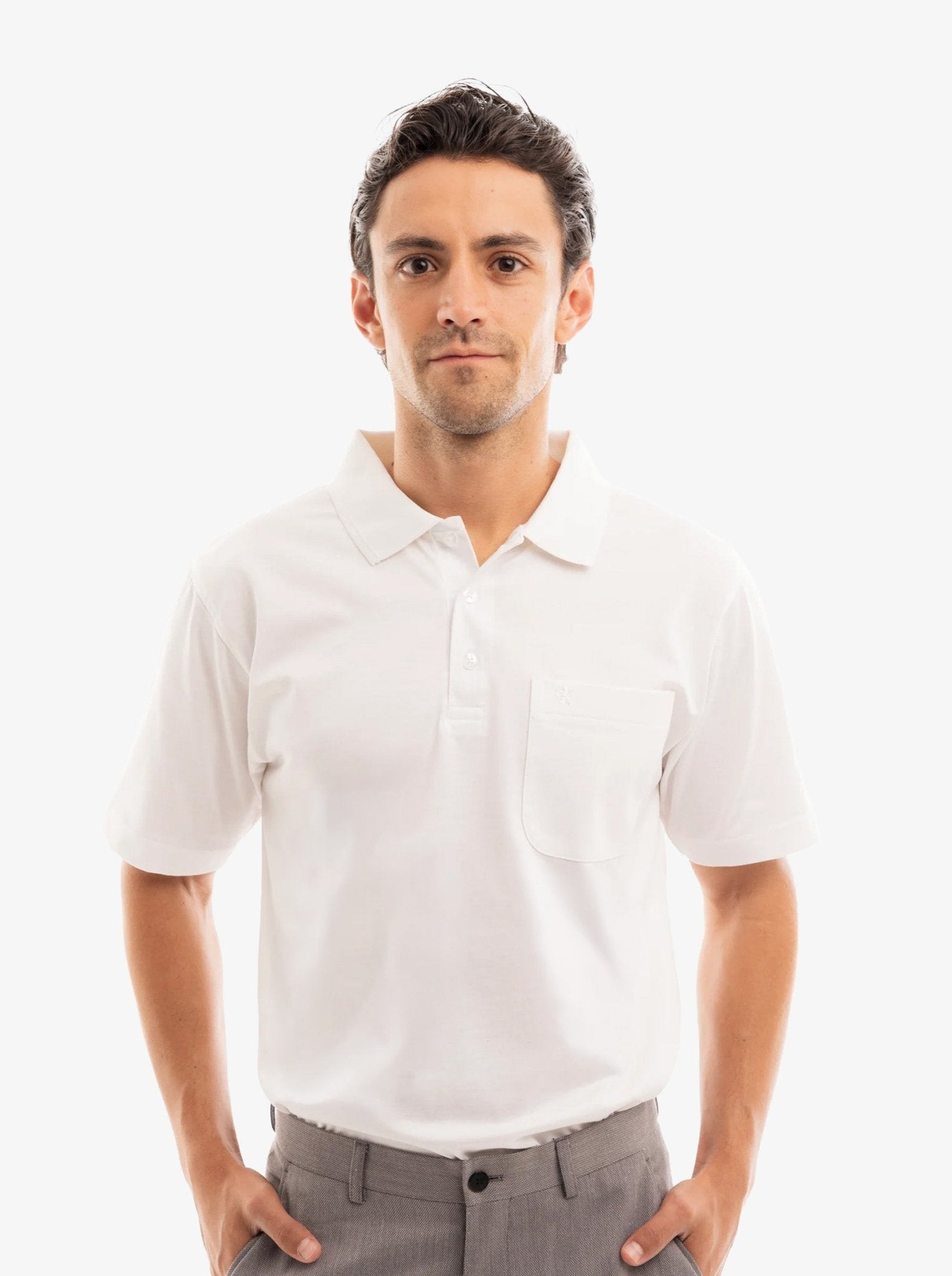 Manchester Playera Tipo Polo Lisa Poliéster y Algodón - Manchester