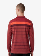 Manchester Polo - Algodón - Degradado Rayas - Manga Larga color vino para hombre
