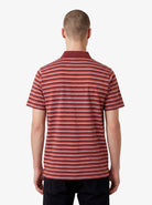 Manchester Polo - Algodón - Rayas Clásica - Manga corta color rojo para hombre