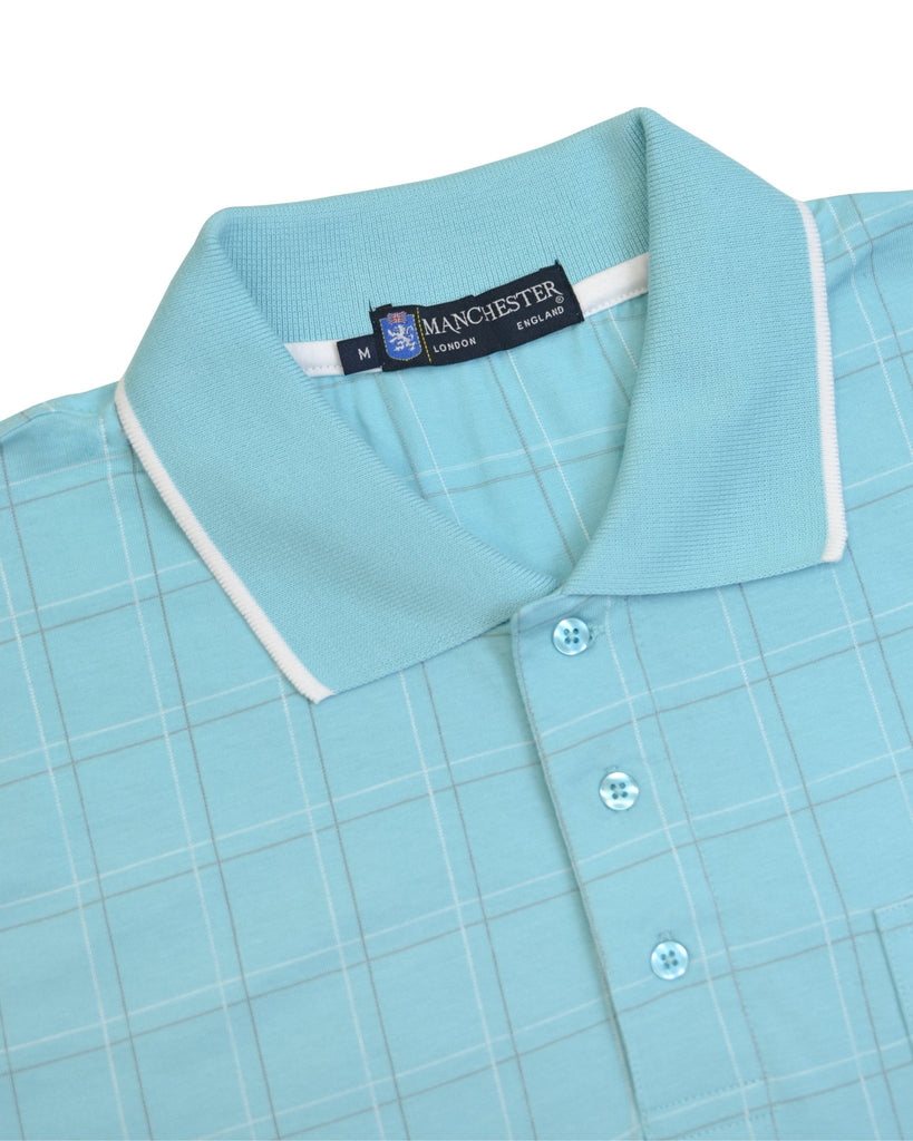 Manchester Polo - Algodón Supima - Patrón de Cuadros - Manchester