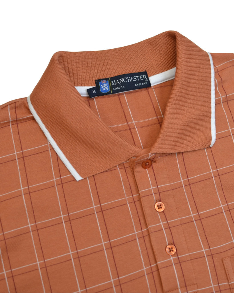 Manchester Polo - Algodón Supima - Patrón de Cuadros - Manchester