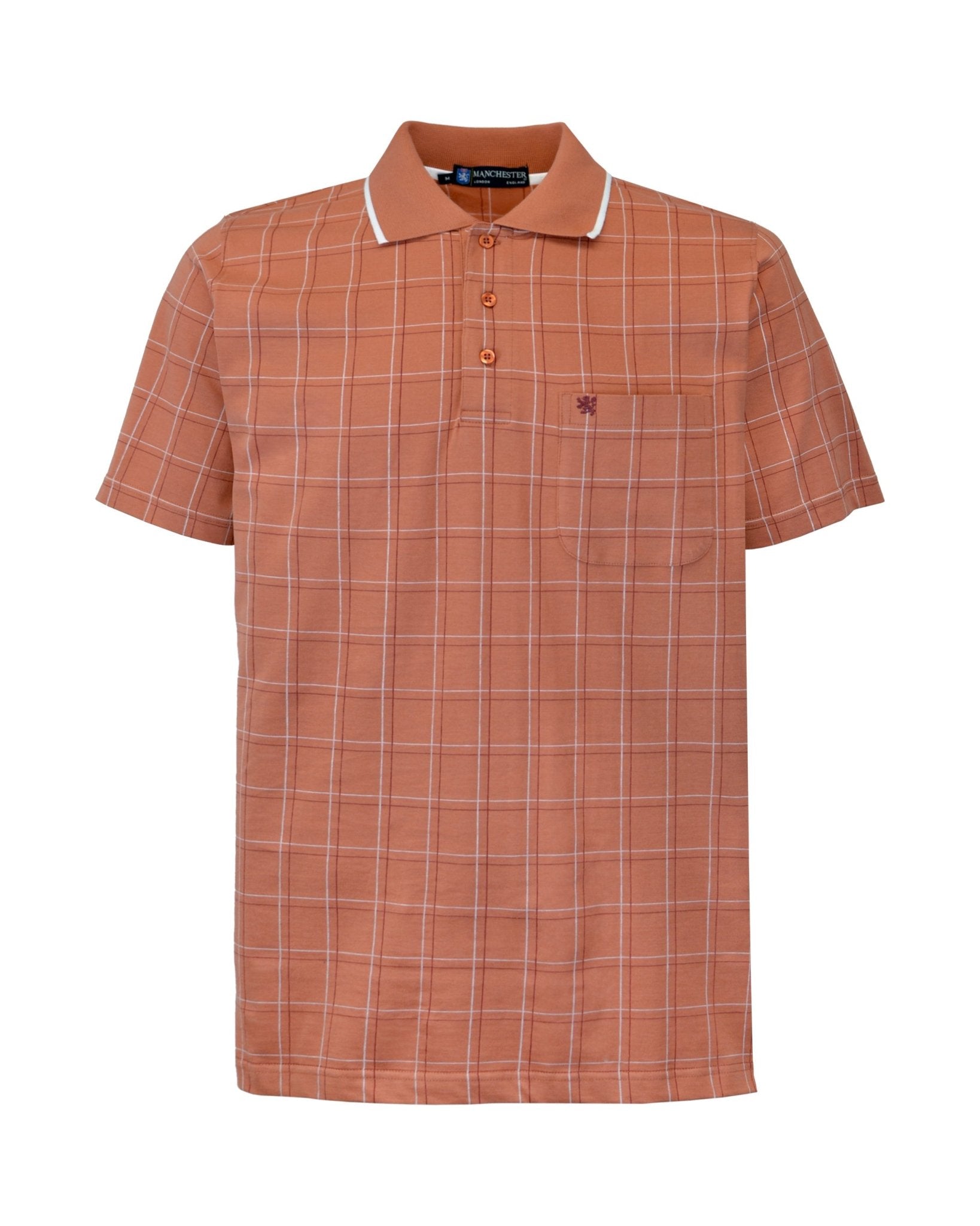 Manchester Polo - Algodón Supima - Patrón de Cuadros - Manchester
