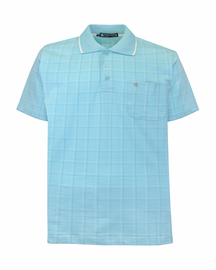 Manchester Polo - Algodón Supima - Patrón de Cuadros - Manchester